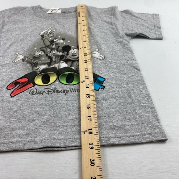 Walt Disney World Kids Vintage Gray 2004 Mickey Goofy Donald Pluto T-Shirt Sz 4T - Picture 7 of 9